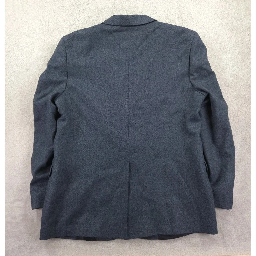 Brooks Brothers Blazer 44R Regent Fit Herringbone‎ Wool Mens Blue